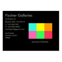 Colour Block Party_Art Gallery Business Cards