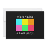 Colour Block Party_Party invitations