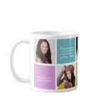 Colour block personal quote grad custom multi phot mugs