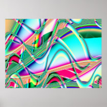 Colour Bridge Fractal Art Poster