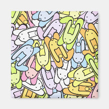 colour bunnies refrigerator magnets