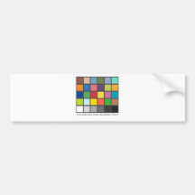 Colour Chequered Table Bumper Stickers
