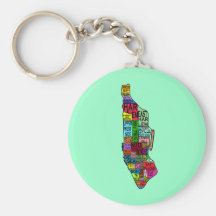 Colour Coded Manhattan NYC Tshirts, Hoodies Key Chain