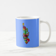 Colour Coded Manhattan NYC Tshirts, Hoodies Coffee Mug