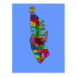 Colour Coded Manhattan NYC Tshirts, Hoodies Postcards
