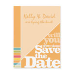 Colour Creative Funky Save the Date Post Card postcards