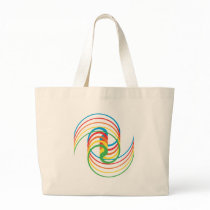 Colour Curves: Vector Illustration: Canvas Bags