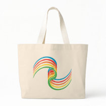 Colour Curves: Vector Illustration: Canvas Bags