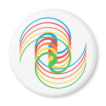 Colour Curves: Vector Illustration: Fridge Magnet