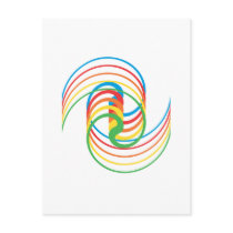 Colour Curves: Vector Illustration: Postcard