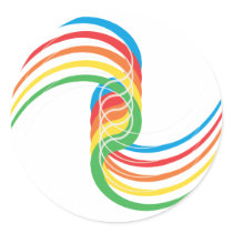 Colour Curves: Vector Illustration: Round Sticker