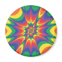 Colour Explosion: Abstract Art: Fridge Magnet