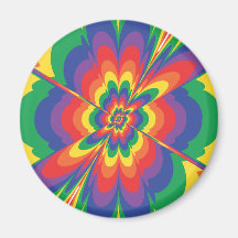 Colour Explosion: Abstract Art: Refrigerator Magnet