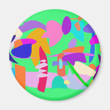 Colour Explosion Green Refrigerator Magnet