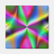 Colour Explosion Rainbow Fractal Art Gifts Magnet