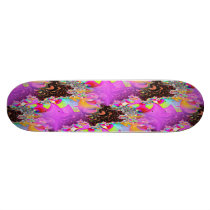 Colour Fight Abstract Art Skateboard