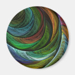 Colour Glory Abstract Art Round Magnet