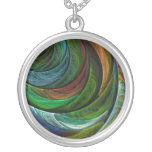 Colour Glory Abstract Silver Necklace
