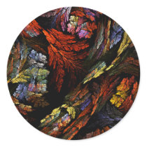 Colour Harmony Abstract Art Round Sticker