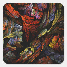 Colour Harmony Abstract Art Square Sticker