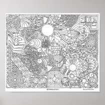Colour In Poster Psychedelic MYNDLSPYLL