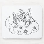 Colour Me Angel Baby on Cloud mousepads