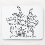 Colour Me Dragon and Castle mousepads