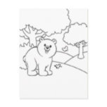 Colour Me Post Card - Bear postcards