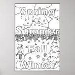Colour Me! Seasons Poster posters