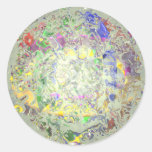 Colour Melt Round Stickers