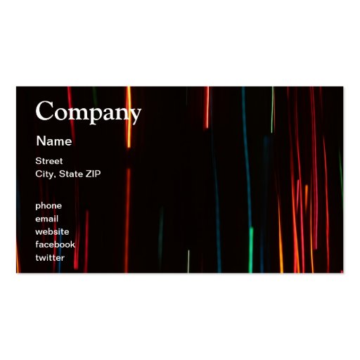 Colour Motion Lights Business Card Templates
