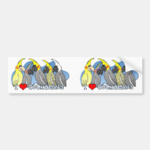 Colour Mutations Cockatiel Bumper Stickers