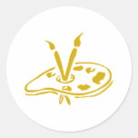Colour palette - Painter Round Sticker