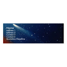 Colour photograph of the comet Kohoutek Business Card
