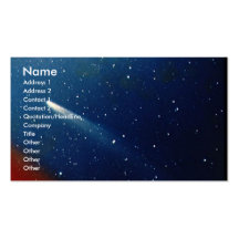 Colour photograph of the comet Kohoutek Business Cards