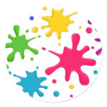 Colour Spatter stickers