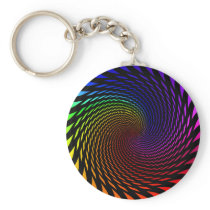 Colour Spiral: Abstract Art: Keychains