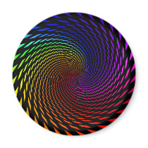 Colour Spiral: Abstract Art: Refrigerator Magnet
