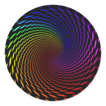 Colour Spiral: Abstract Art: Round Stickers