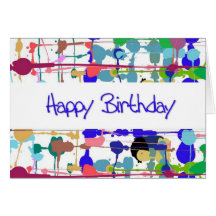 Colour Splash Birthday Card (Large Print)