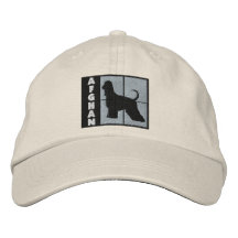 Colour Squares Afghan Hound Embroidered Baseball Caps