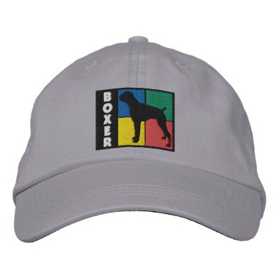 Colour Squares Boxer Embroidered Hat