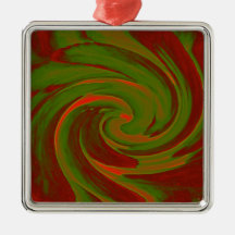 Colour Swirl Christmas Tree Ornaments