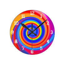 Colour Swirl: Wall Clock wall clocks