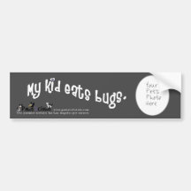 Colour Template "Kid Eats Bugs" Dog/Cat Bumper Stickers