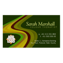 Colour Therapy Green/Yellow with Logo Business Car Business Card Templates