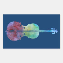 Colour Washed Cello Rectangle Sticker