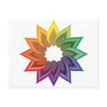 Colour Wheel Flower postcards