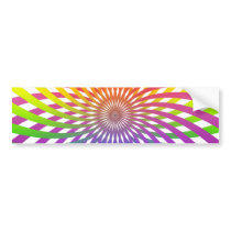 Colour Wheel Spiral: Bumper Sticker