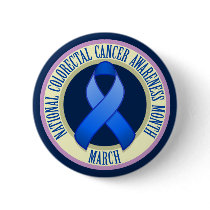 Colourectal Cancer Awareness Month Button